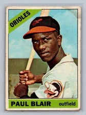 1966 Topps Paul Blair #48 Baltimore Orioles Vintage Baseball Card