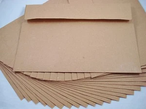 25 Kraft Recycled 180x130mm Envelopes Brown Natural Fits 5"x7" Photo - Picture 1 of 2