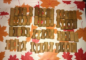 Lincoln Logs 60 pieces 1 notch.   light brown vintage - Picture 1 of 1