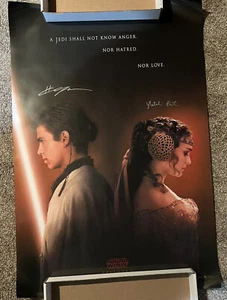 Natalie Portman Haydn Christensen signiertes Auto Star Wars Poster SWAU Episode 2 - Bild 1 von 4