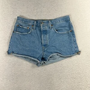 Levi's 501 Premium Shorts Women's Size 30 (W30) Cut Off Button Fly High-Rise - Picture 1 of 11