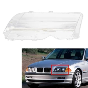 Car Front Headlight Lens Cover For BMW 3 Series E46 4 Door Sedan 1998-2001 Left - Picture 1 of 10