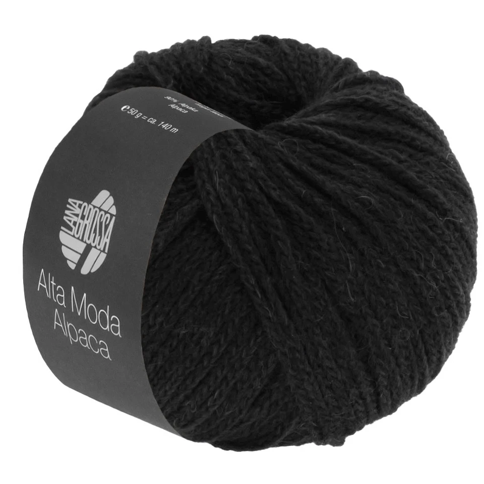 Wolle Kreativ! Lana Grossa - Alta Moda Alpaca - Fb. 6 schwarz 50 g - Bild 1 von 1