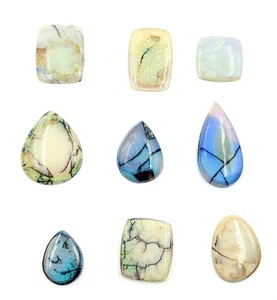 Sterling opal cabochon wholesale lot for jewelry making - Picture 1 of 3