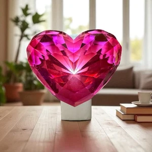 Bath & Body Works Valentinstag Hot Pink Kristall Diamant Herz Wandblume - Bild 1 von 7