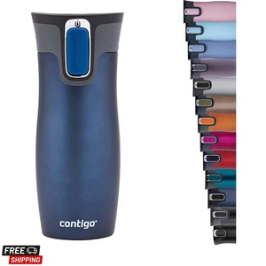 West Loop Autoseal Travel Mug, Edelstahl Thermobecher, Isolierflasche, Lea... - Bild 1 von 11
