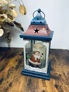 Vintage festliches Weihnachts Hängelattern Kerzen Teelichthalter Metall - Bild 1 von 14