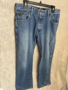 Ariat Jeans 34x32 Heritage Stivale Relaxed Taglio Medium Stone Cowboy Lavoro invecchiato - Foto 1 di 20