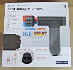 NEW SHARPER IMAGE POWERBOOST PRO+ MOVE MASSAGE KIT CORDLESS ICE & HEAT THERAPY - Picture 1 of 2
