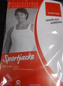 Conta Hombre Camisa Interior Acanalada Fina Chaqueta Deportiva Blanco - Seleccionar Talla 5 a 10 - Imagen 1 de 12