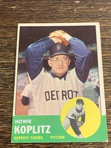 1963 TOPPS HOWIE KOPLITZ#406 MID-SERIES TIGERS EXCELLENT+ OR BETTER - Picture 1 of 2