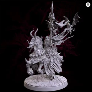 60mm Resin figure model kit fantasy Knight on Horse Unassembled - Picture 1 of 6