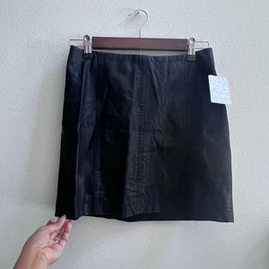 Minigonna donna nera a matita in ecopelle Free People nuova con etichette taglia 4 mob moglie - Foto 1 di 7