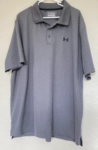 Under Armour Herren Gr. 2XL Heatgear Loose Fit Kurzarm Golf Polo Grau - Bild 1 von 5
