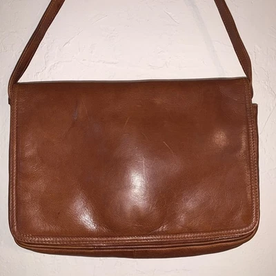 Bottega Veneta Vintage Brown Leather Flap Closure Shoulder Purse Bag *stained - Image 1 of 4