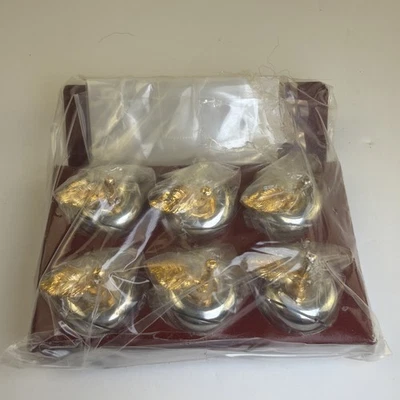 De colección *6 tarjeteros y tarjetas Apple Place miniatura chapados en plata y oro* Foto 1 de 4