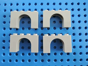 Lego 4 x Bogenstein Brücke 6182 1x4x2 neu hellgrau - Bild 1 von 1