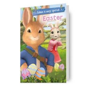 Tarjeta Feliz Pascua | Peter Rabbit | Conejo de Pascua | Caza de huevos de Pascua - Imagen 1 de 6