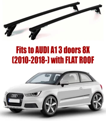 Barras portaequipajes de techo premium para AUDI A1 3D 8X (2010-2018) con techo plano ST305/174M Foto 1 de 4