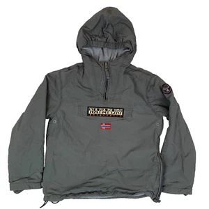 Napapijiri Rainforest Grey Pullover Fleece Lined Jacket Kids Size Age 12 Yrs - Picture 1 of 20