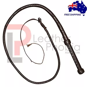 Stock Whips Cow Leather 6 Feet Long 12 Plaits Bull Whip Heavy Duty Whip Handmade - Picture 1 of 8