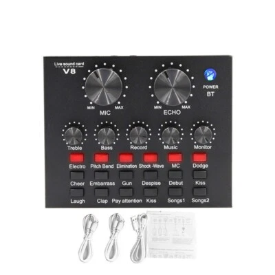 Audiophile Grade V8 External Sound Card Compatible with Multiple Devices - Image 1 of 4