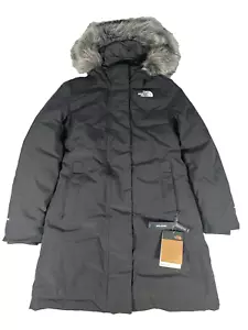 The North Face Arctic Parka Down Warm Winter Jacket Black Gray Women's Small B54 - Picture 1 of 6