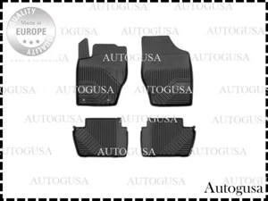 NEW LHD BLACK RUBBER FLOOR MATS CAR LINERS ALL WEATHER FOR PEUGEOT 307 2001-2008 - Picture 1 of 4