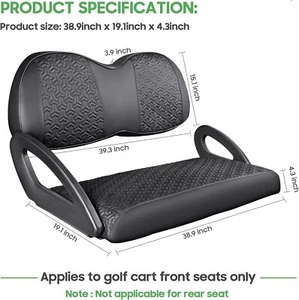 New Golf Cart Seat Cover Protector - Club Car Precedent Arrow/Triangle Design - Picture 1 of 7