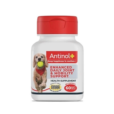 Antinol Plus, Mobility, Hip, and Joint Supplement for Dogs - 60 Soft Gels