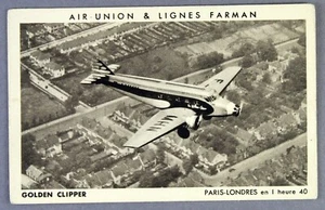 AIR UNION & LIGNES FARMAN WIBAULT 282 T12 VINTAGE AIRLINE ISSUE POSTCARD - Picture 1 of 2