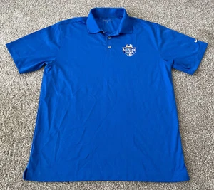 2012 MLB All Star Game Kansas City Royals Nike Golf Dri Fit Blue Polo Mens L - Picture 1 of 6