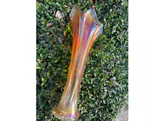 Antike Fenton Parlor Ringelblume Paneele hohe Vase - Bild 1 von 6