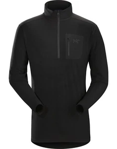 NWT Arc’teryx Leaf Black Cold WX  Zip Neck AR Merino Wool Base Layer sz L - Picture 1 of 5