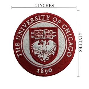Toppa toppa toppa cucita logo ferro su distintivo University of Chicago 4"x4" confezione da 3 - Foto 1 di 1