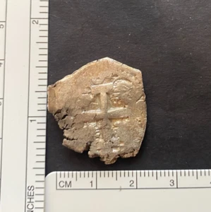 BOLIVIA, moneta d'argento Macuquina "COB", ca1700-1750s, POTOSI, 4 reales - Foto 1 di 5