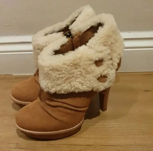 UGG Georgette Stiletto Boots Tan UK 6.5 .EU 39 .US8 - Picture 1 of 12
