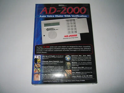 UNITED SECURITY United Secuity Products AD-2000 USP Automatic Voice Dialer Message 4 Channel