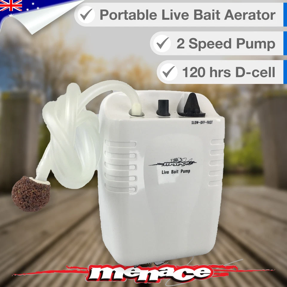 Live Bait AERATOR Air Pump 120+ hrs Fish Tank, Oxygen, Bubbles, Battery Aquarium - image 1 of 3