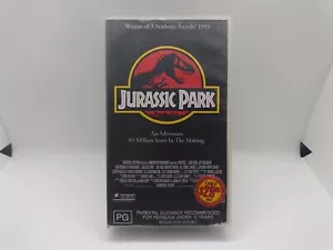 Jurassic Park VHS movie Video Cassette Tape Cult Action Adventure big box - Picture 1 of 6