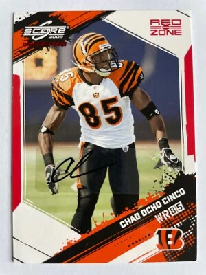 Chad Johnson Ocho Cinco 2009 Score Inscriptions Red Zone AUTOGRAPH AUTO #'d 1/5 - Image 1 of 3