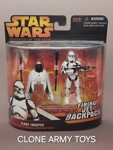 Star Wars Clone Trooper Firing Jet Backpack Revenge of the Sith Collection ROTS - Picture 1 of 1