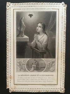 holy card santino merlettato canivet LETAILLE PL. 712 JUNGFRAU MARIA. - Bild 1 von 2