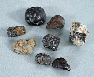 8 x Meteorit Mineral Eisengestein Gestein Weltall Ø bis 4,5 cm Konvolut Sammlung - Bild 1 von 11