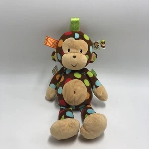 Taggies Dazzle Dots Monkey Soft Plush Stuffed Animal Baby Toy Mary Meyer 12 inch - Picture 1 of 9