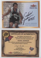 2000 Fleer Ultra WNBA Fresh Ink Vickie Johnson Auto