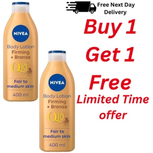 (Buy 1 Get 1 Free) NIVEA Q10 Firming + Radiance Gradual Tan Moisturiser 400ML - Picture 1 of 11