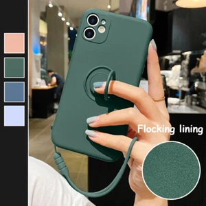 Phone Case For iPhone 11 12 13 Pro Max XS XR 8 7 Silicone Soft Slim Stand Cover - Picture 1 of 16