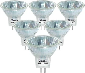 6 Pack Vinaco GU4 Bulb 35W 12V, 6 Pack GU4 Base MR11 2800K Warm White - Picture 1 of 5