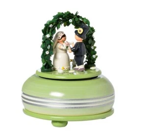 Dose de Jeu Mariage Avec Jeunes Mariés Lxpxh = 12x12x13, 5cm Neuf Usine Musique - Photo 1 sur 1